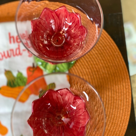 222 fifth, Dahlia Water Glasses/Goblets, Ceramic & Glass, Set of 2 - Picture 12 of 13